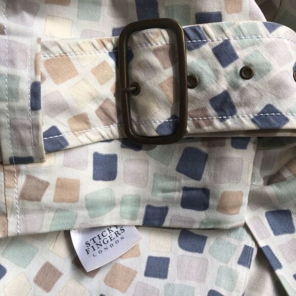 Sticky Fingers London: geometric belted women’s pencil skirt size 6 - Picture 2 of 4